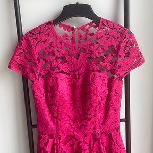 Ted Baker Size 1  Fuchsia Lace Dress